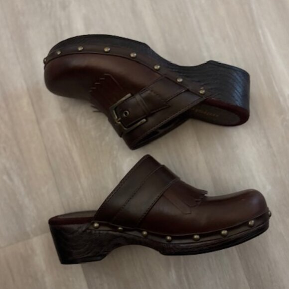 Unlisted By Kenneth Cole Leather Mule Clogs Slip On Size 7 - Picture 3 of 6